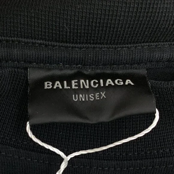 Balenciaga 2022 Black cotton crewneck short-sleeve T-shirt